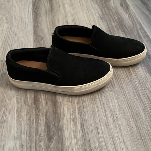 Steve Madden Black suede Platform Loafers - Picture 4 of 5